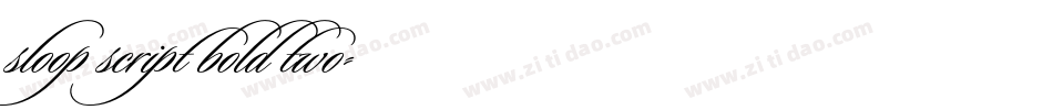 sloop script bold two字体转换